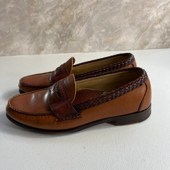 FootJoy Penny Loafer Men\'s 8.5 E Casual Chestnut Leather Handsewns In USA main image 11